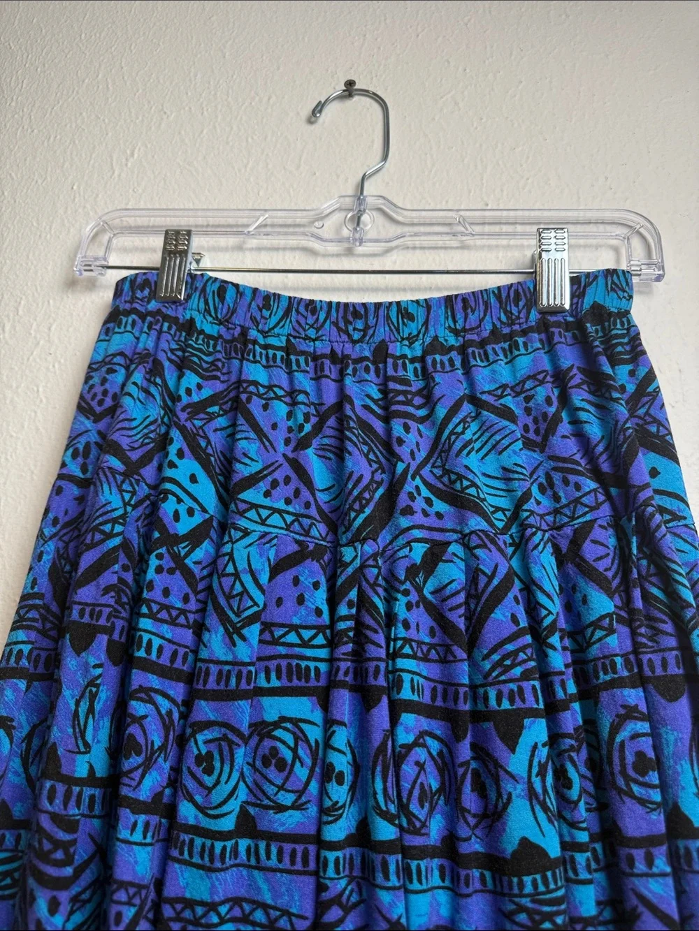 jonathan martin Blue and Teal Printed Circle Skirt